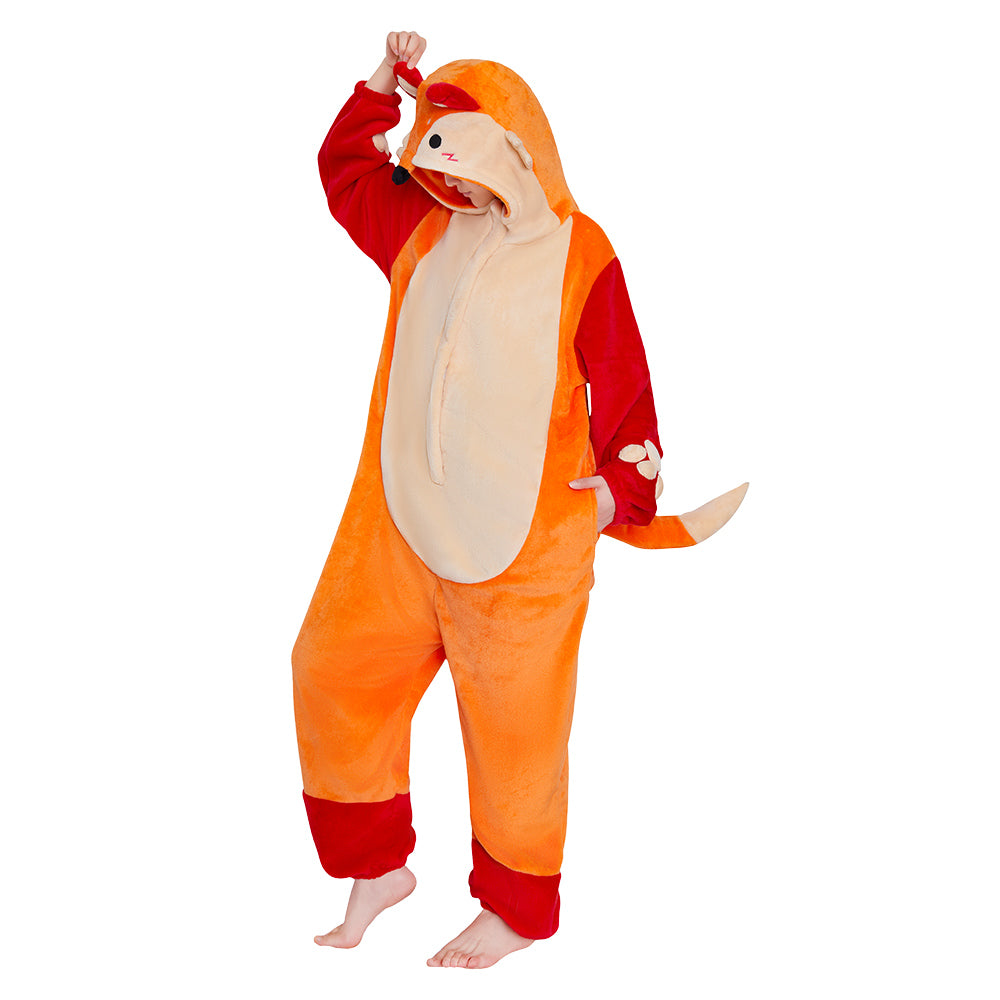 OLAOLA Fox Pajamas Animals Onesie Plush Warm Home One Piece Homewear For Adult Sleepwear Pyjama Party Suit