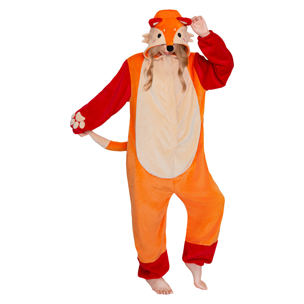 OLAOLA Fox Pajamas Animals Onesie Plush Warm Home One Piece Homewear For Adult Sleepwear Pyjama Party Suit