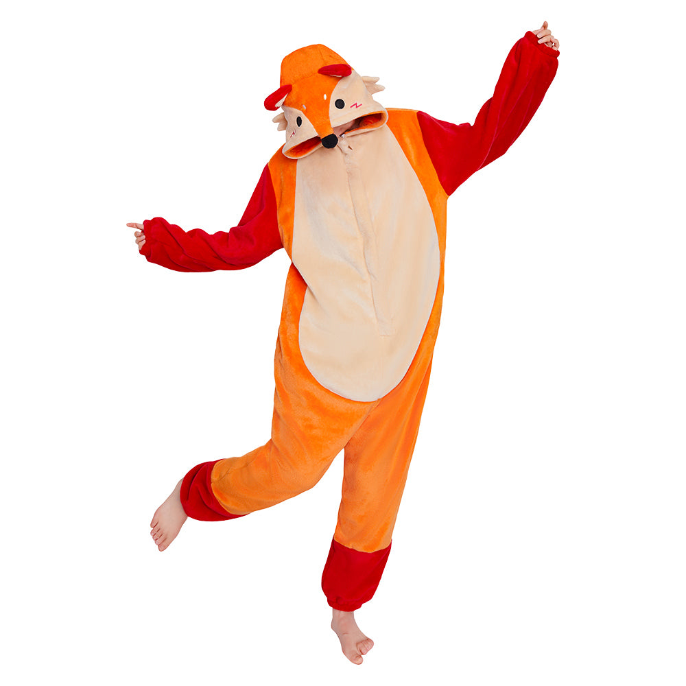 OLAOLA Fox Pajamas Animals Onesie Plush Warm Home One Piece Homewear For Adult Sleepwear Pyjama Party Suit