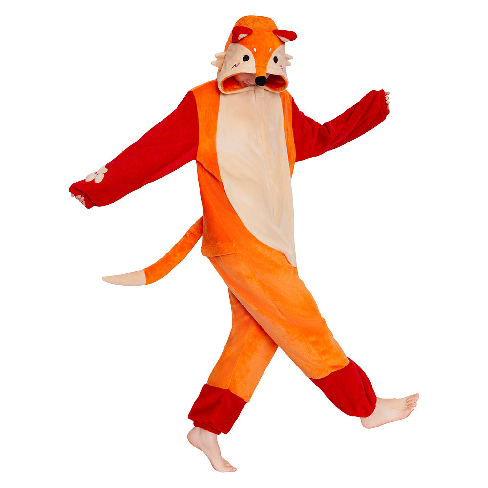 OLAOLA Fox Pajamas Animals Onesie Plush Warm Home One Piece Homewear For Adult Sleepwear Pyjama Party Suit