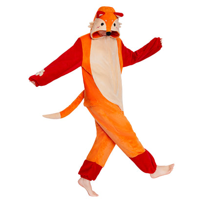 OLAOLA Fox Pajamas Animals Onesie Plush Warm Home One Piece Homewear For Adult Sleepwear Pyjama Party Suit
