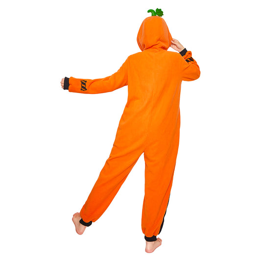 OLAOLA Pumpkin Flannel Pajamas Plush Animals Onesie Adult Soft Sleepwear Christmas Carnival Party Suit