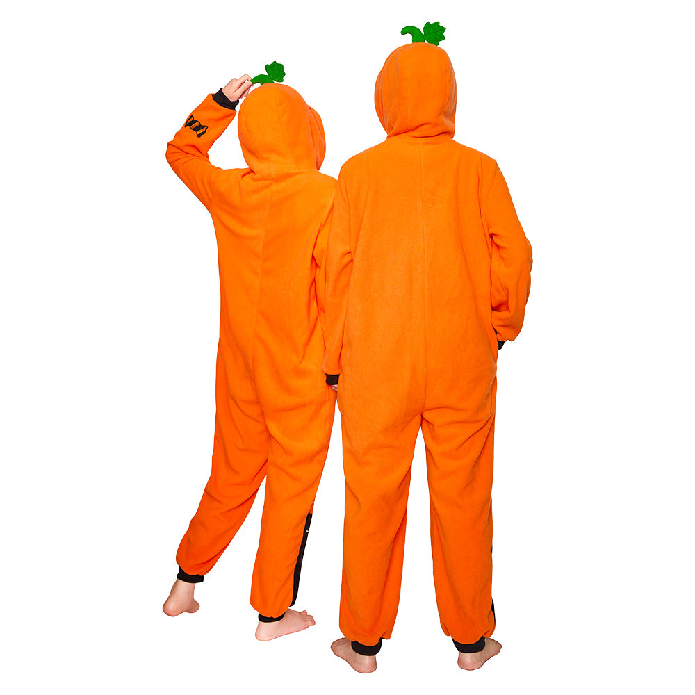 OLAOLA Pumpkin Flannel Pajamas Plush Animals Onesie Adult Soft Sleepwear Christmas Carnival Party Suit
