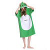 OLAOLA Green Dinosaur Surf Poncho Changing Towel Swim Robe Quick Dry Terry Cloth Cover-Up Hood Blanket Beach Towels