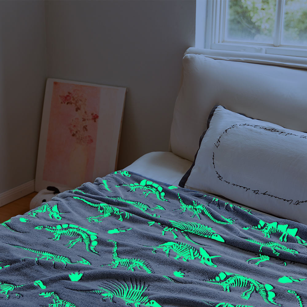 OLAOLA Dinosaur Fossil Cooling Blanket AC Comforters Nap Sleep Soft Bed Couch Sofa Throw Blanket