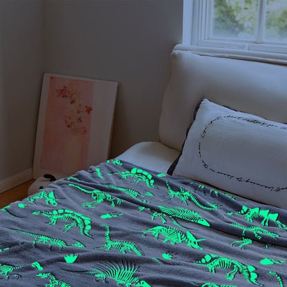 OLAOLA Dinosaur Fossil Cooling Blanket AC Comforters Nap Sleep Soft Bed Couch Sofa Throw Blanket