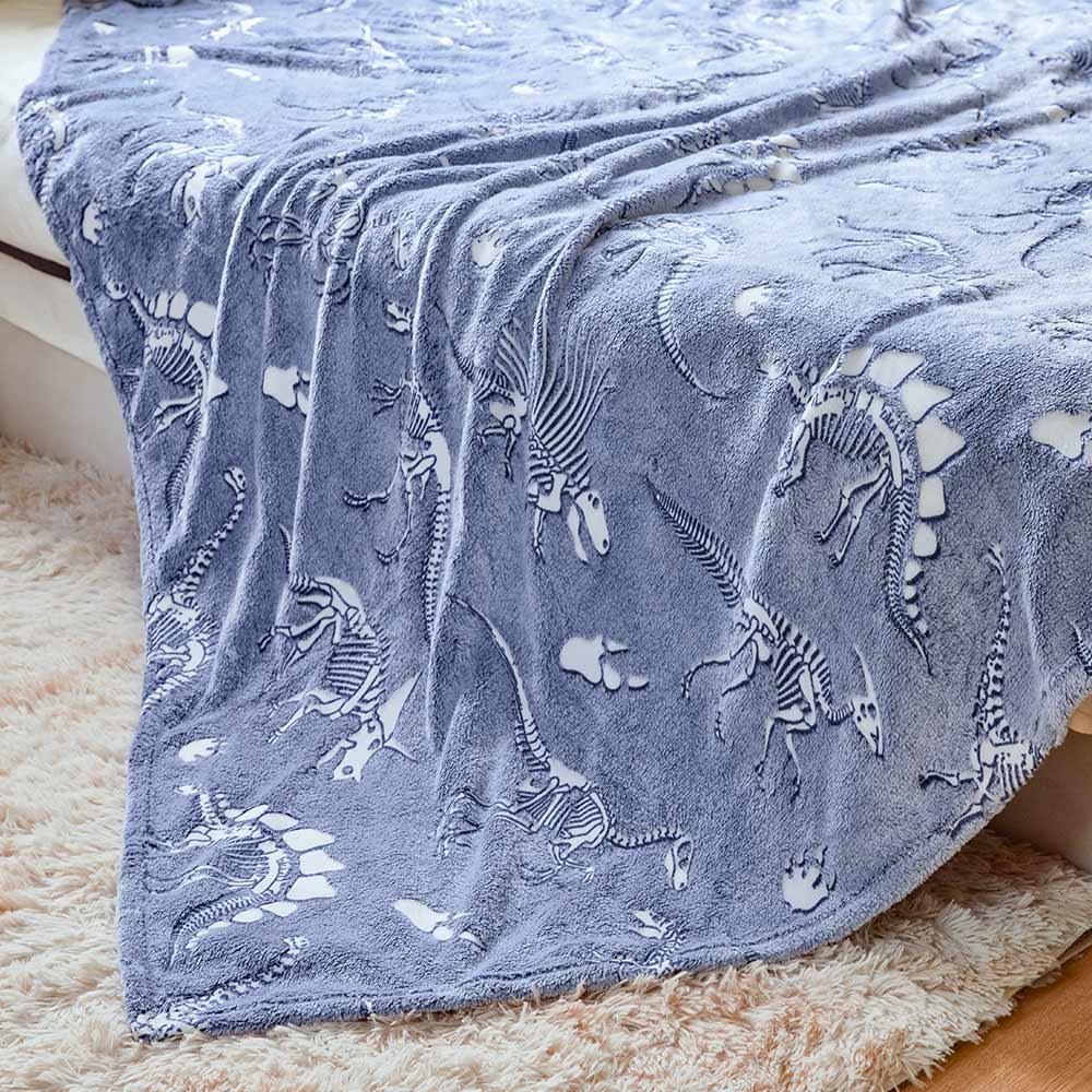 OLAOLA Dinosaur Fossil Cooling Blanket AC Comforters Nap Sleep Soft Bed Couch Sofa Throw Blanket