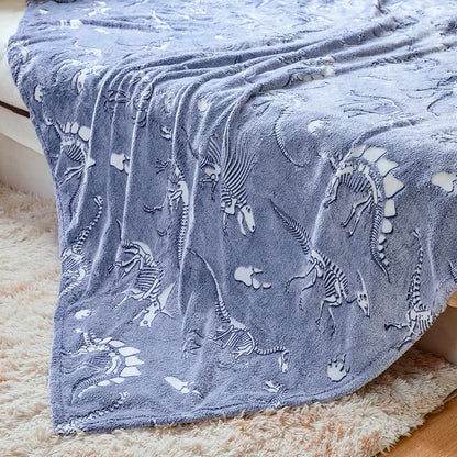 OLAOLA Dinosaur Fossil Cooling Blanket AC Comforters Nap Sleep Soft Bed Couch Sofa Throw Blanket