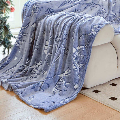 OLAOLA Dinosaur Fossil Cooling Blanket AC Comforters Nap Sleep Soft Bed Couch Sofa Throw Blanket