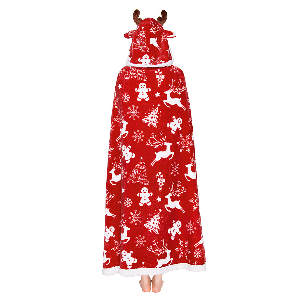 OLAOLA Red Christmas Flannel Blanket Original Design Warm Fuzzy Soft Bed Couch Sofa Throw Blanket Home Decoration