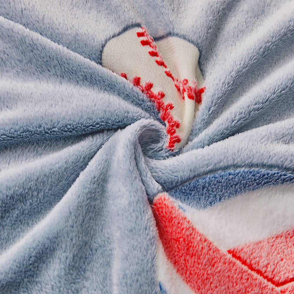 OLAOLA Football Printed Soft Cozy Throw Blankets Warm Lightweight Night Light Flannel Blanket For Couch Bed Sofa
