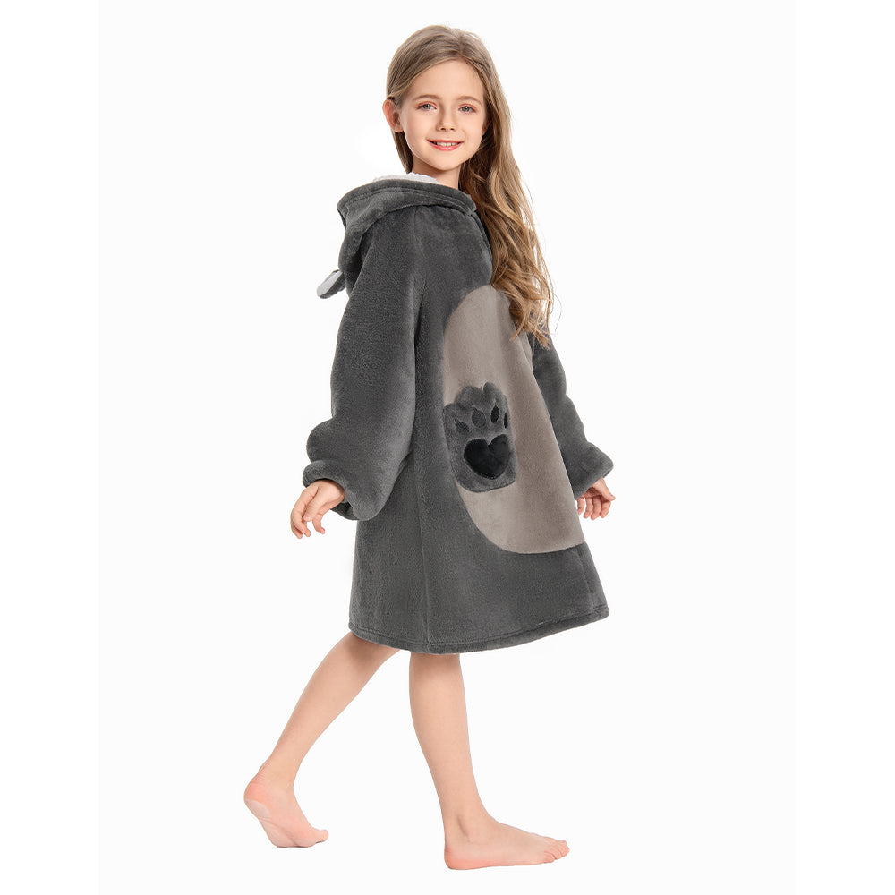 Kids OLAOLA Raccoon Wearable Blanket Hoodie Animals Onesie Oversized Soft Homewear With Giant Pocket