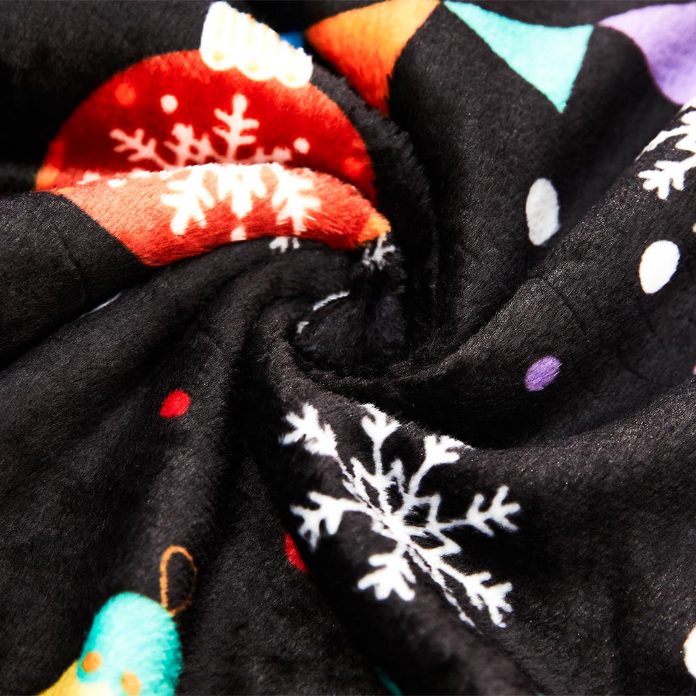 OLAOLA Colored Lights Christmas Printed Fuzzy Plush Pajama Pants Drawstring Elastic Waist Wide Leg Pj Bottoms Lounge Pants Onesie