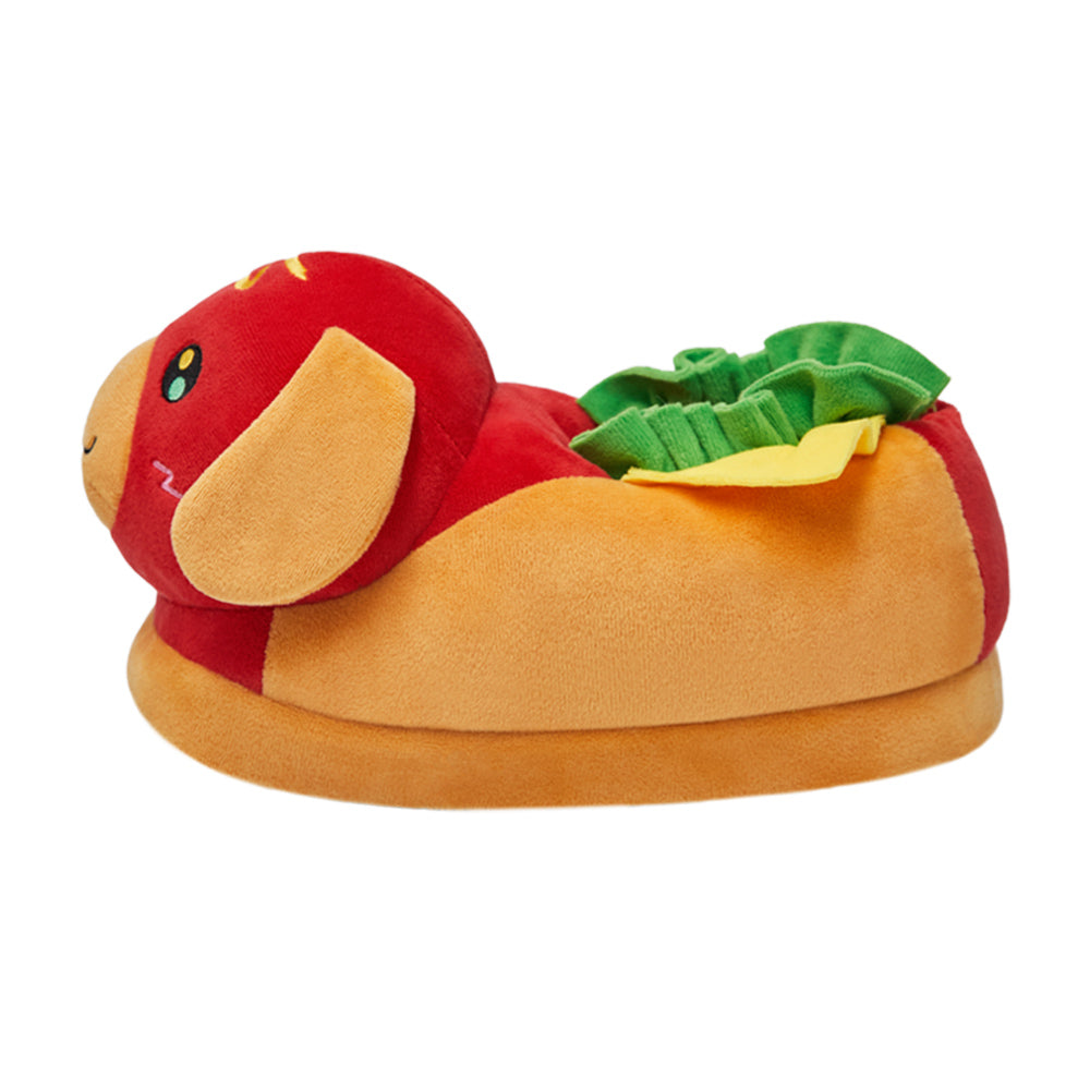 OLAOLA Hot Dog Slippers Warm Plush Animal Indoor Non-slip Home Fluffy Thick Bottom Shoes Gifts For Birthday Christmas