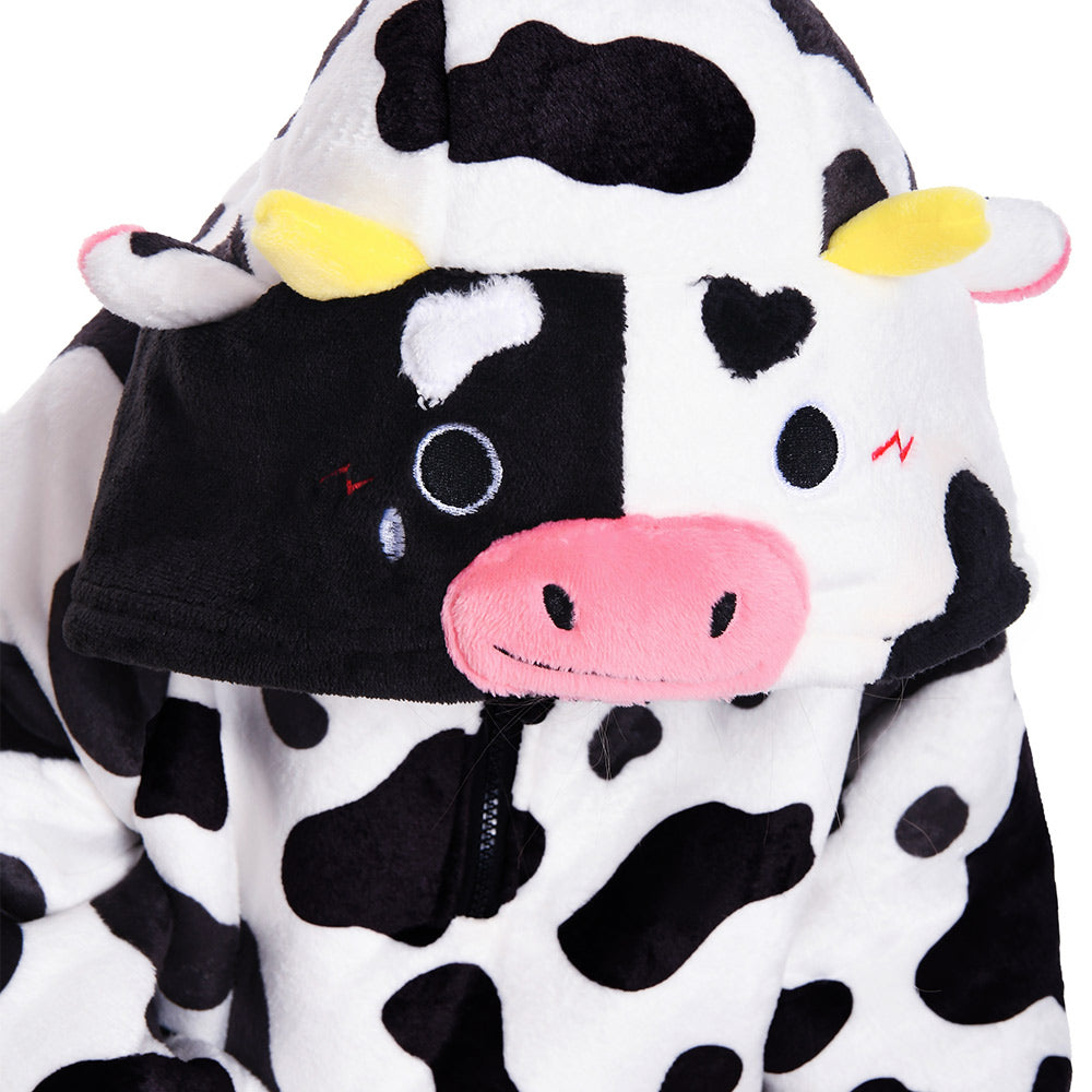 Kids OLAOLA Cow Wearable Blanket Hoodie Animals Onesie Oversized Soft Homewear With Giant Pocket