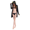 OLAOLA Black Cat Sunscreen Hoodie Beach Sun Protection Coveralls Outdoor Animals Onesie
