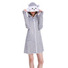 OLAOLA Women Gray Striped Printed Sunscreen Hoodie UPF 50+ Sun Protection Long Sleeve Hiking Outdoor Performance