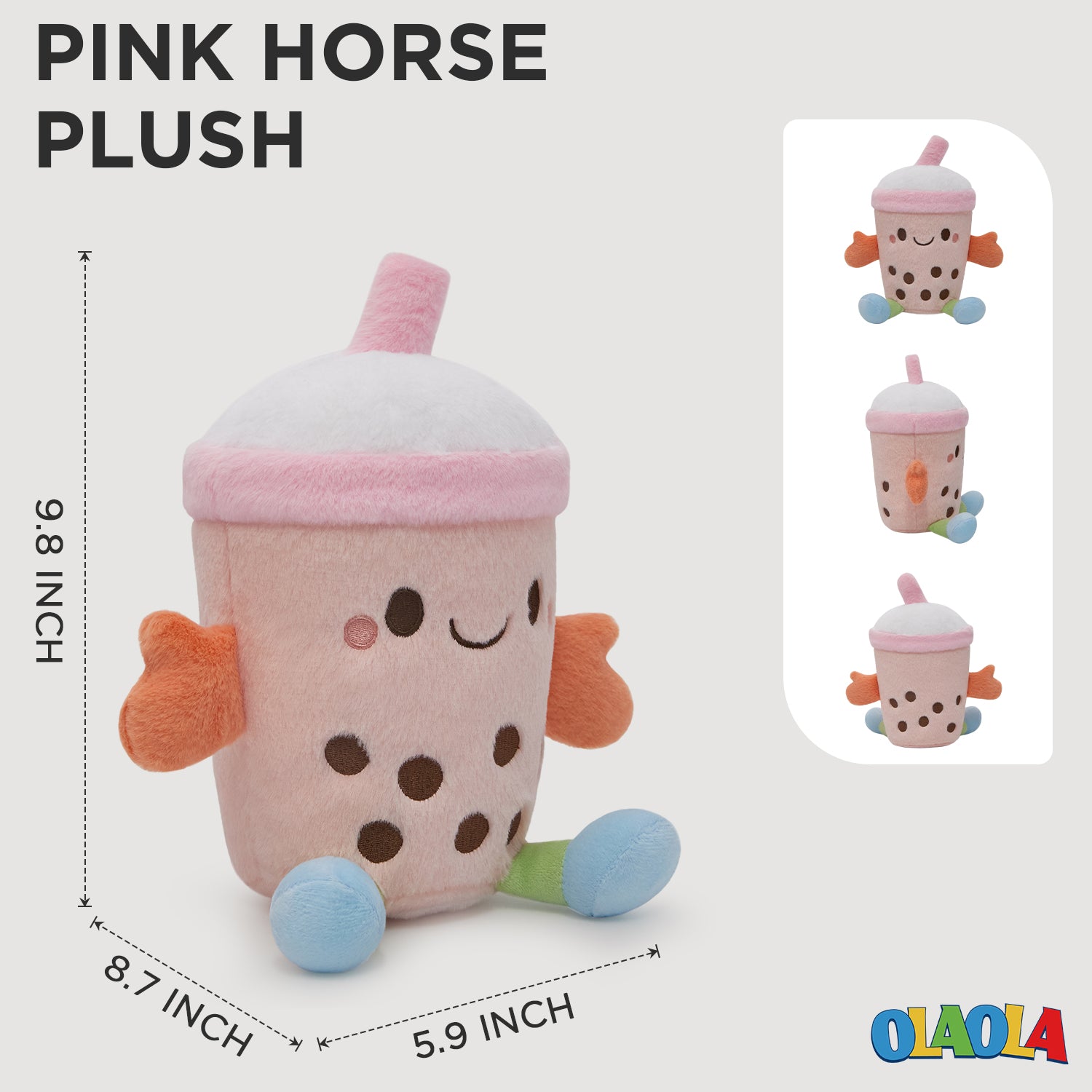 25CM OLAOLA Cute Stuffed Boba Plush Bubble Tea Plushie Pillow Milk Cup Soft Kawaii Food Hugging Toys Gifts For Kids