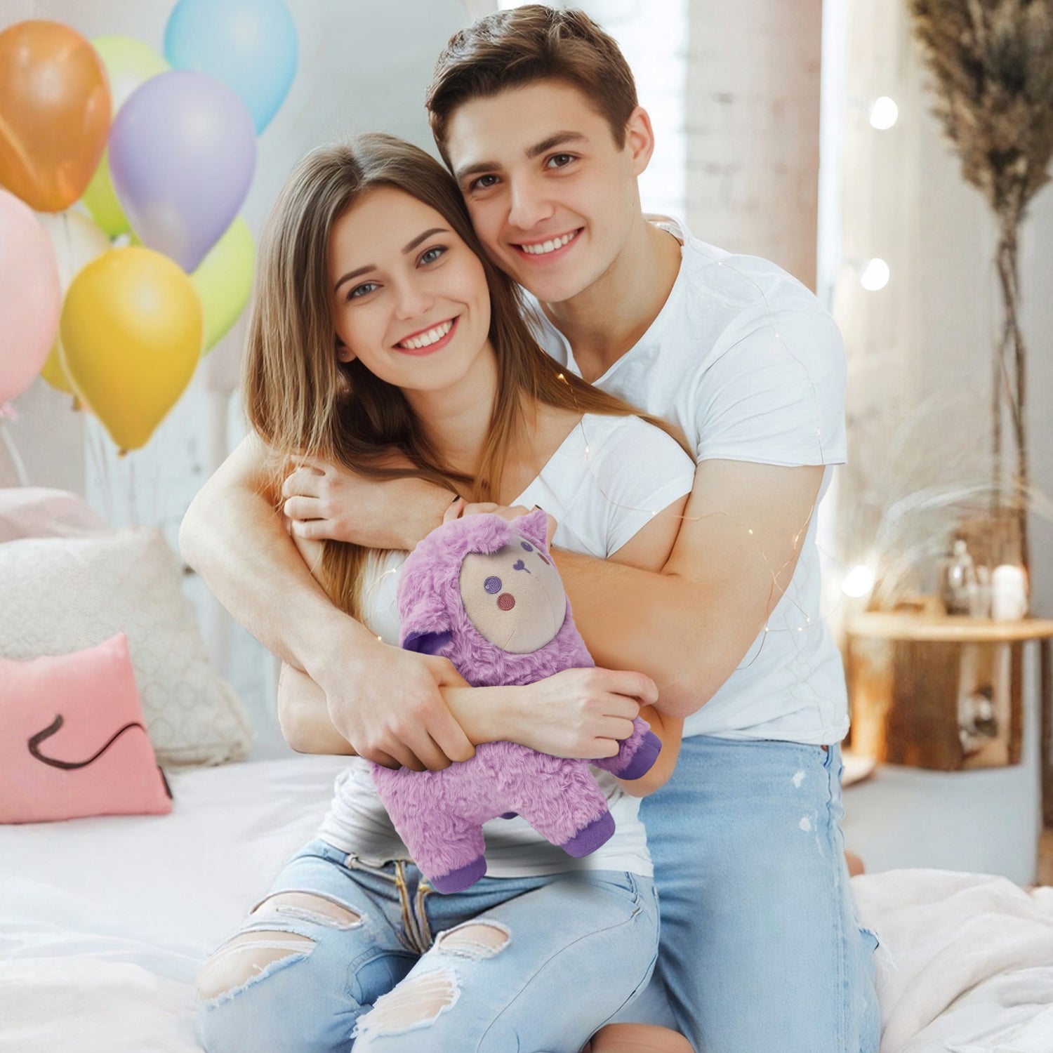 27CM OLAOLA Purple Sheep Stuffed Animal Plush Toy Soft Doll Pillow Plushies Birthday Christmas Gift