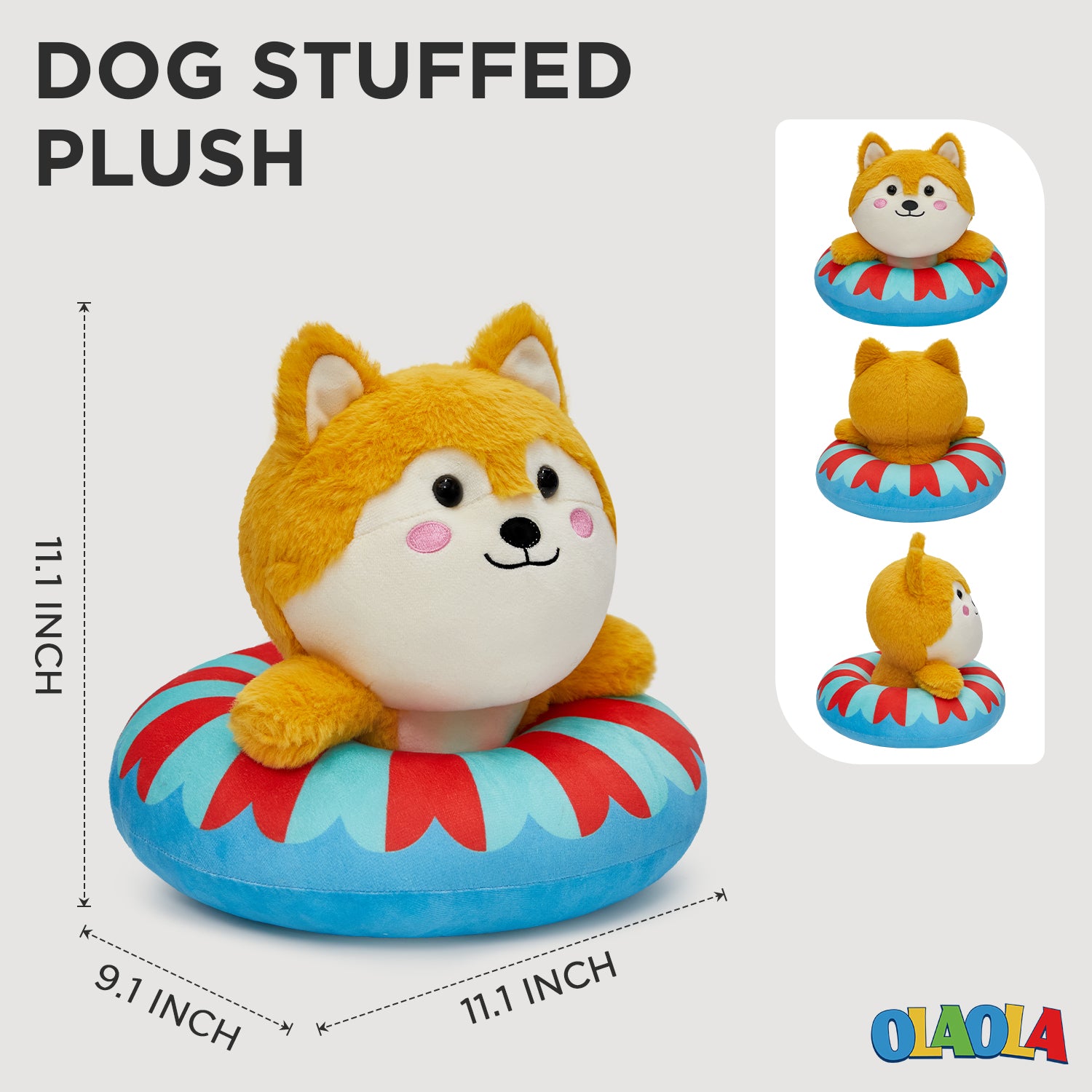 28CM OLAOLA Floatie Shiba Inu Swim Dog Original Plush Toys Soft Stuffed Dolls Animals Plushies Birthday Gift