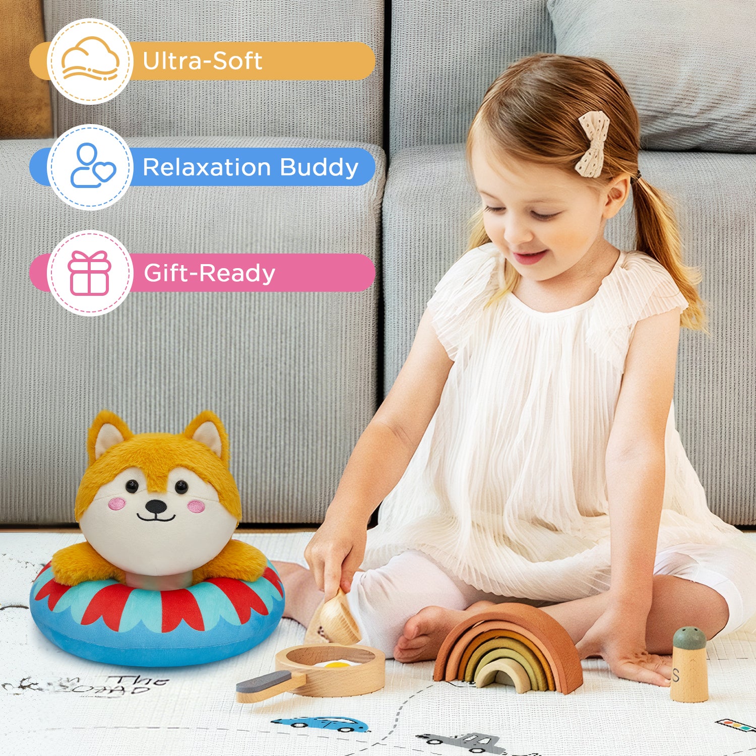 28CM OLAOLA Floatie Shiba Inu Swim Dog Original Plush Toys Soft Stuffed Dolls Animals Plushies Birthday Gift