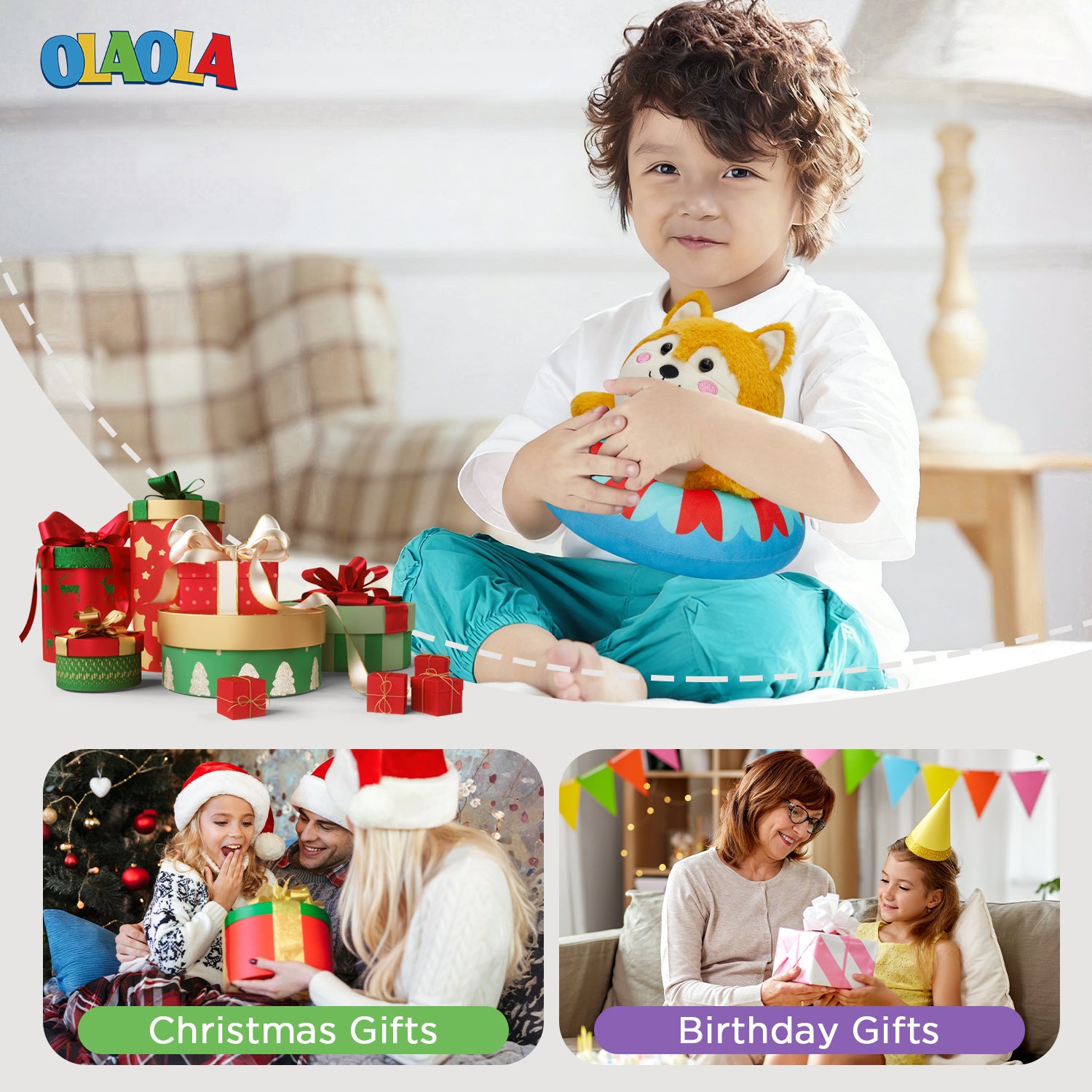 28CM OLAOLA Floatie Shiba Inu Swim Dog Original Plush Toys Soft Stuffed Dolls Animals Plushies Birthday Gift