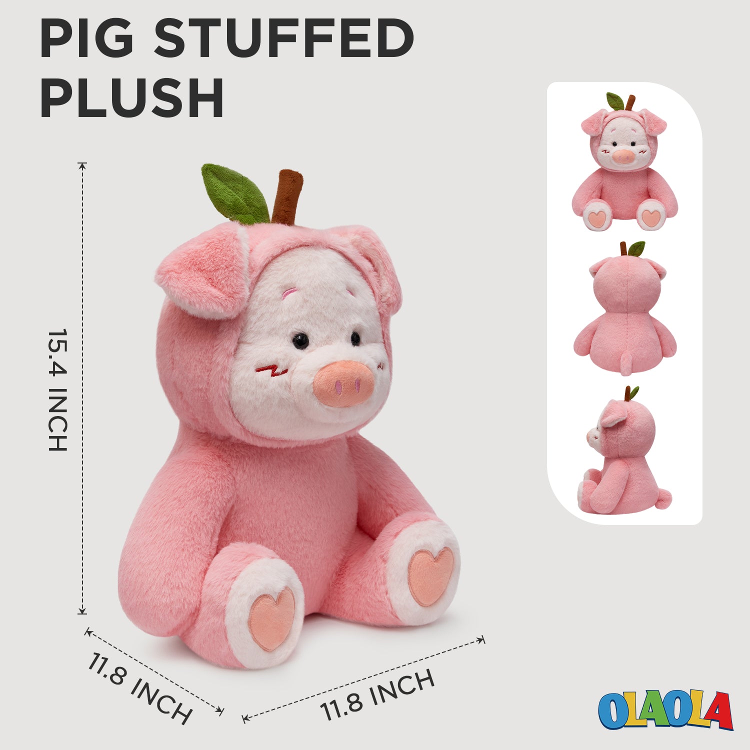 28CM OLAOLA Pink Peach Pig Original Plush Toys Soft Stuffed Dolls Animals Plushies Birthday Gift