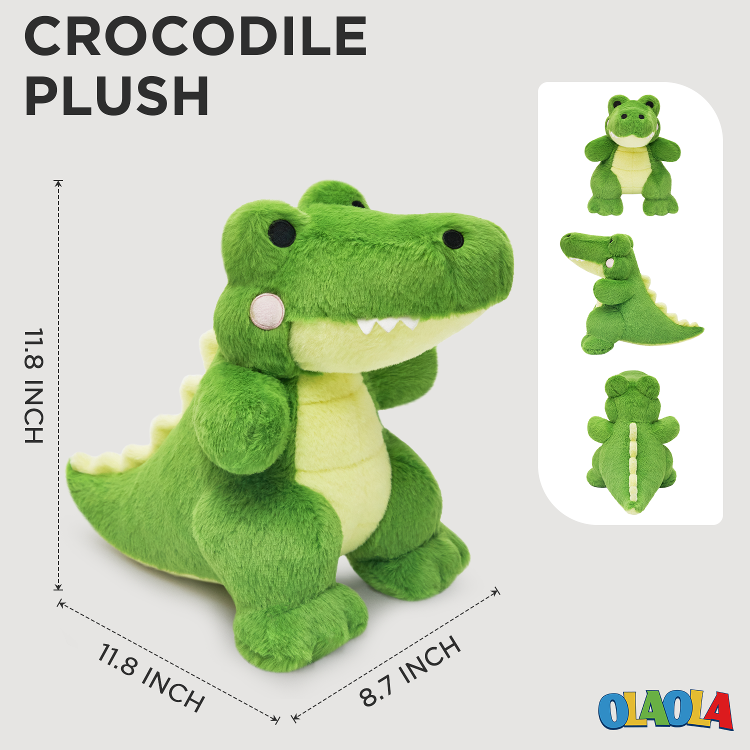30CM OLAOLA Alligator Stuffed Animals Crocodile Plush Toy Sofy Plushies For Kids Adults Birthday Gift