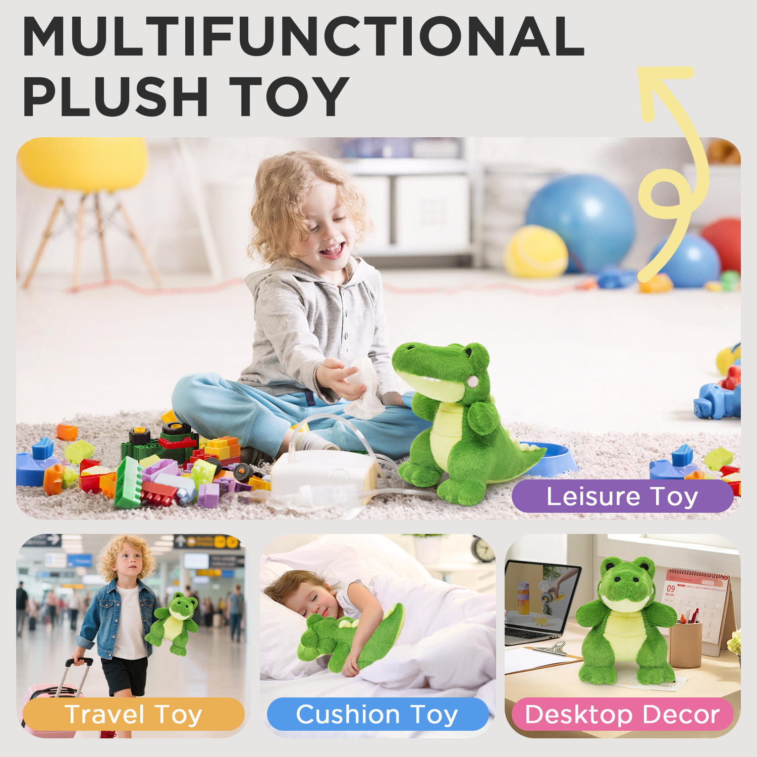 30CM OLAOLA Alligator Stuffed Animals Crocodile Plush Toy Sofy Plushies For Kids Adults Birthday Gift