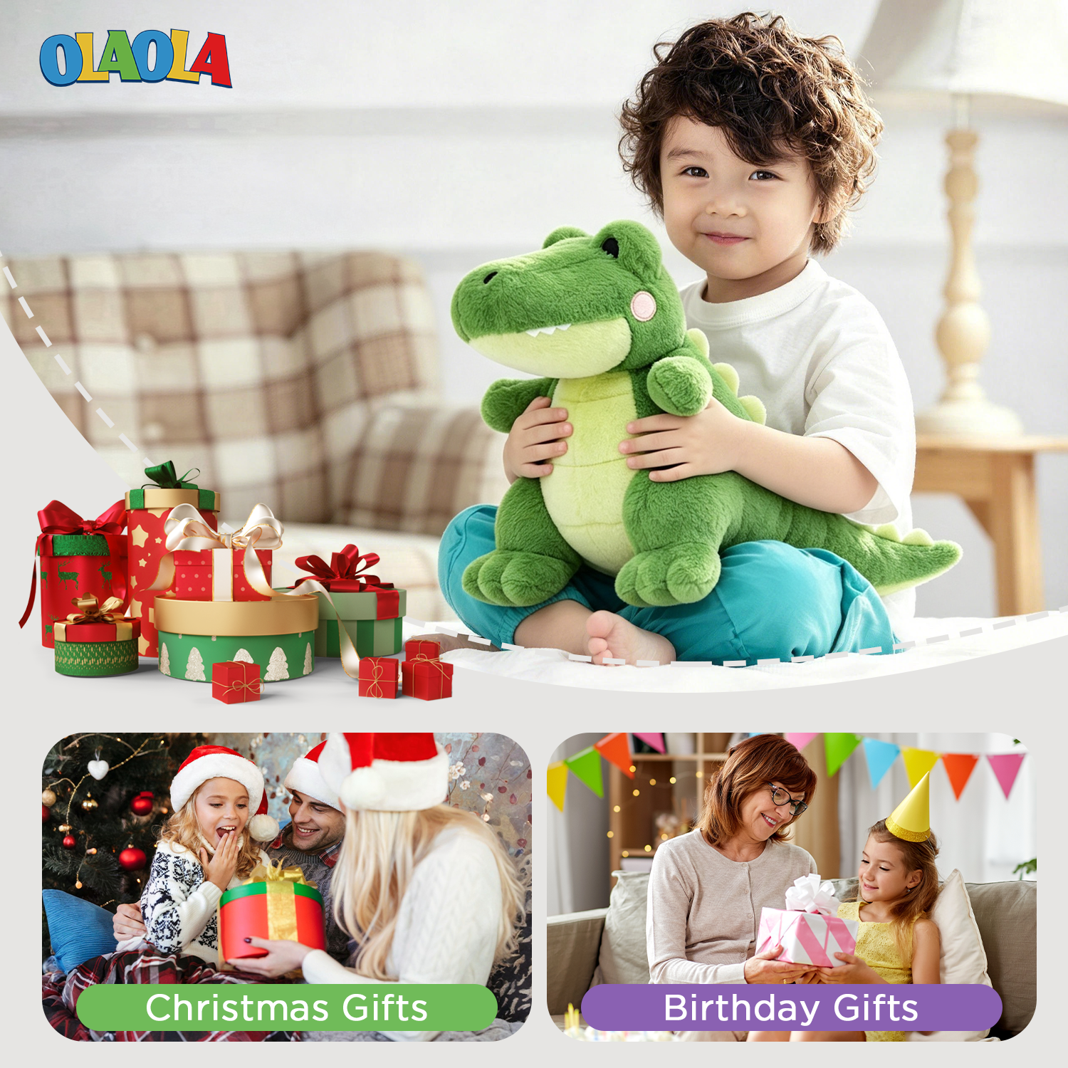 30CM OLAOLA Alligator Stuffed Animals Crocodile Plush Toy Sofy Plushies For Kids Adults Birthday Gift