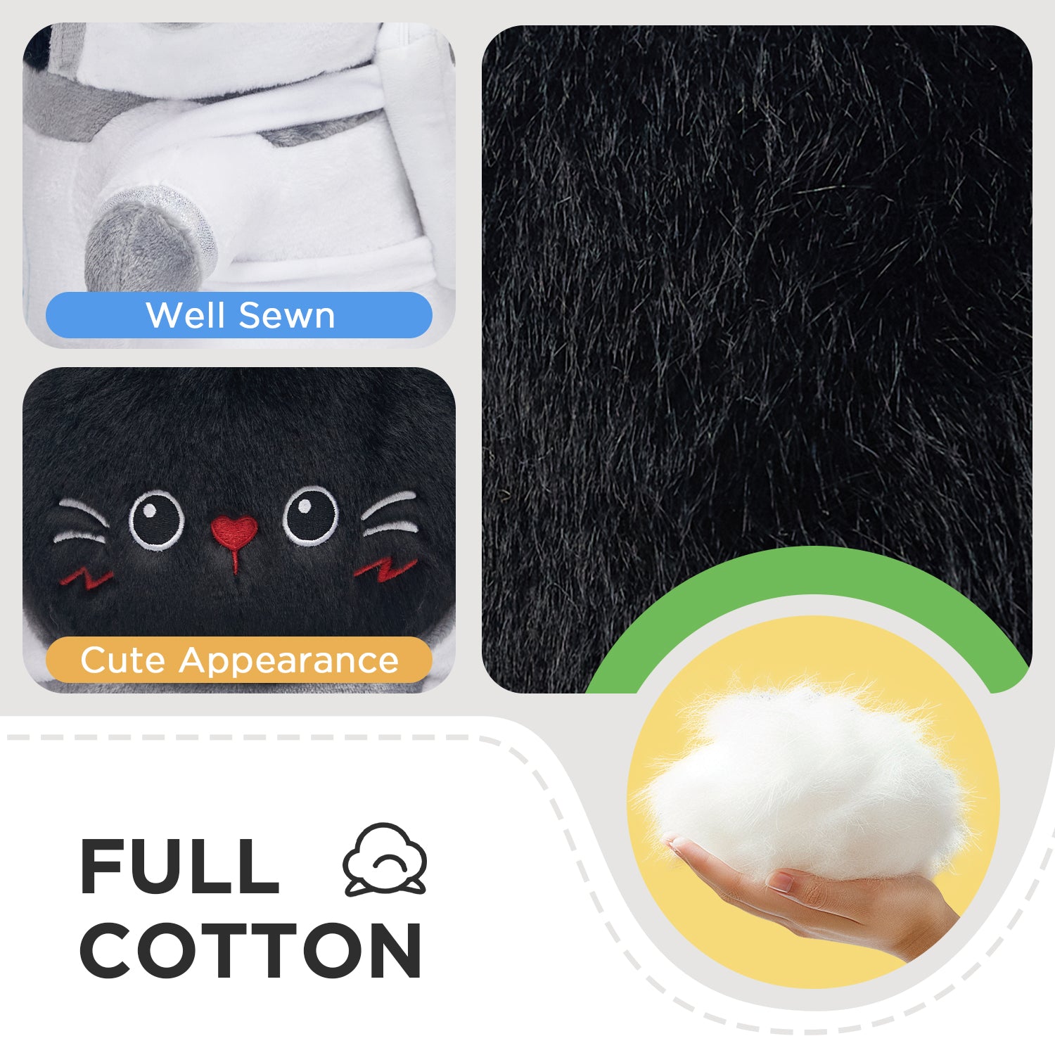 30CM OLAOLA Kawaii Spacesuit Black Cat Plush Toys Soft Stuffed Animals Dolls Pillow For Kids Adult Festival Gift