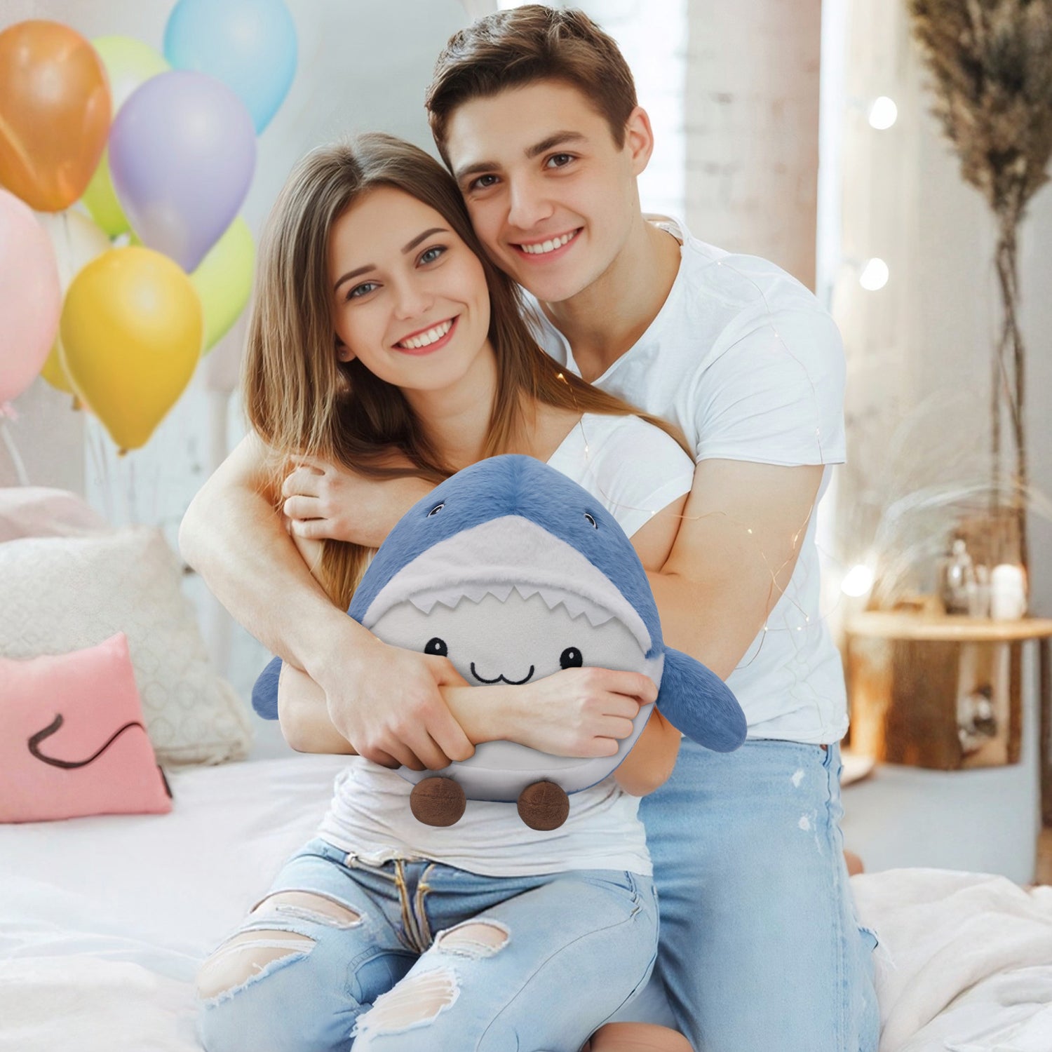 30CM OLAOLA Mini Shark Emotional Stuffed Animals Soft Plush Toys Pillow Cute Plushies For Kids Adults Birthday Gift