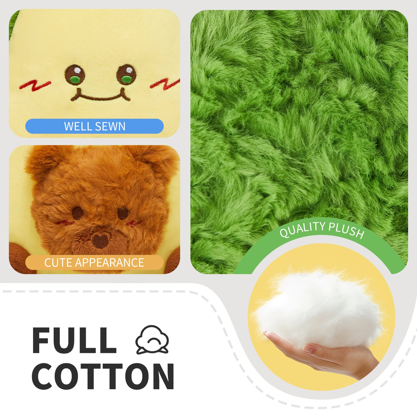 30CM OLAOLA Original Cute Avocado Bear Dolls Soft Stuffed Dolls Animals Food Plush Toys Plushies Birthday Gift