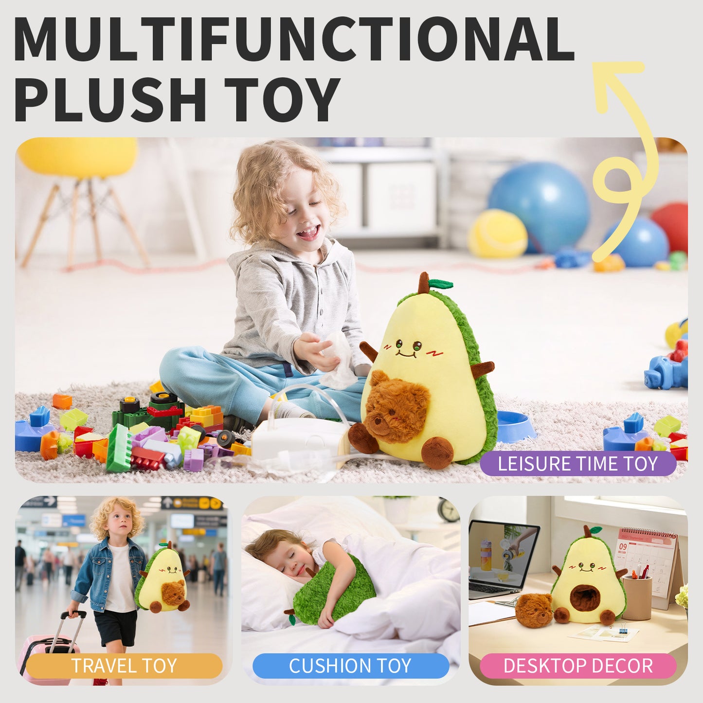 30CM OLAOLA Original Cute Avocado Bear Dolls Soft Stuffed Dolls Animals Food Plush Toys Plushies Birthday Gift