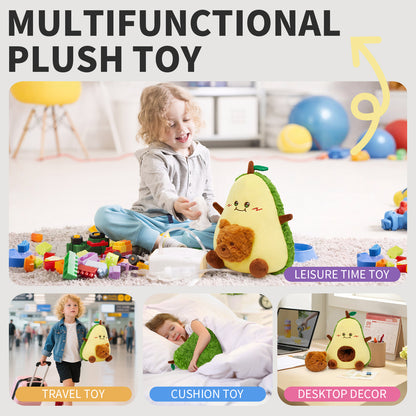 30CM OLAOLA Original Cute Avocado Bear Dolls Soft Stuffed Dolls Animals Food Plush Toys Plushies Birthday Gift