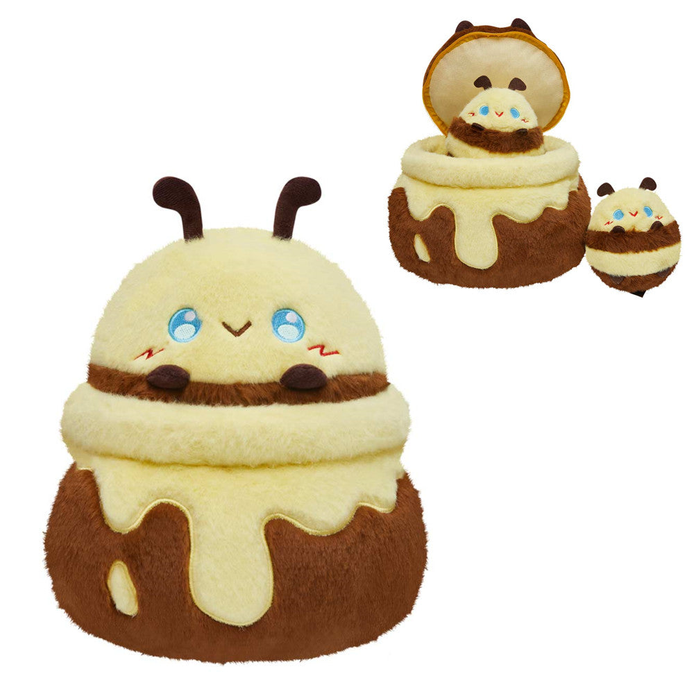 30CM OLAOLA Original Cute Honey Jar Bees Dolls Soft Stuffed Dolls Animals Food Plush Toys Plushies Birthday Gift
