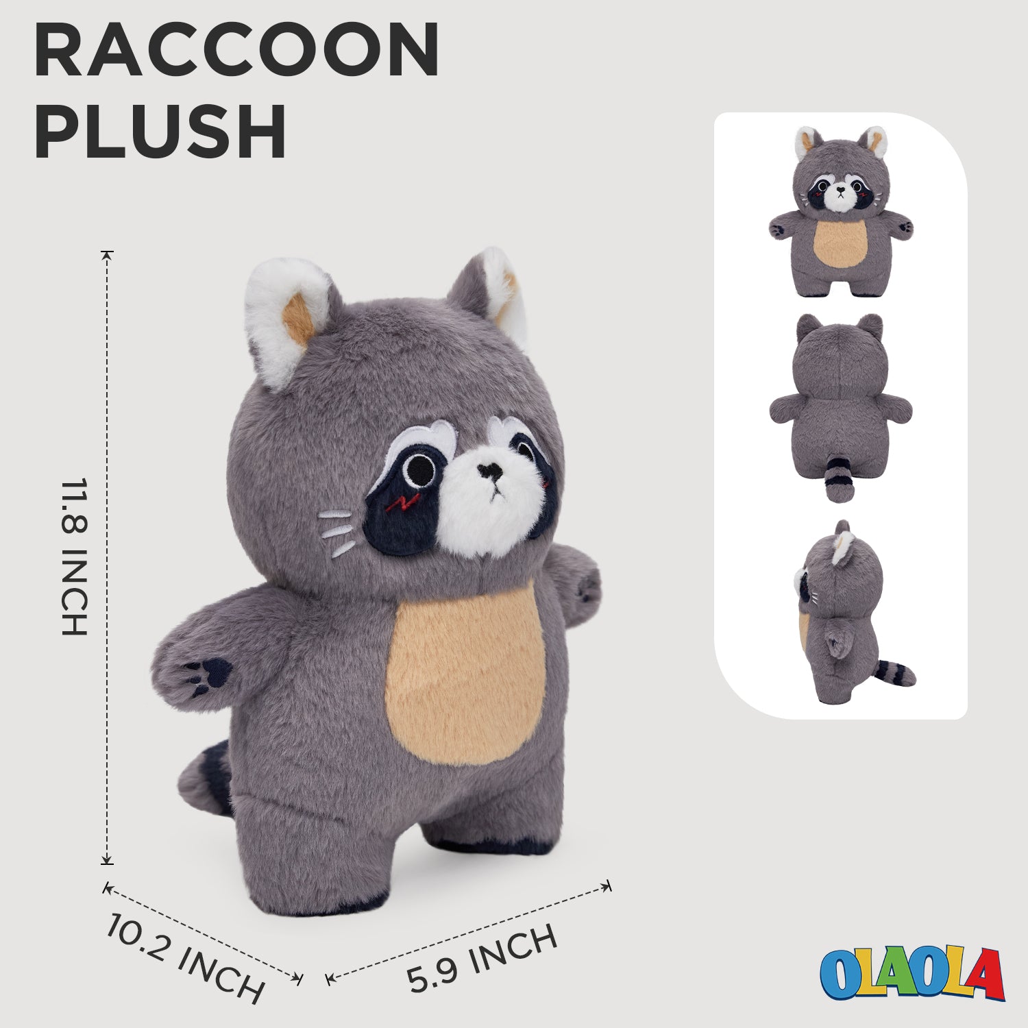 30CM OLAOLA Raccoon Original Plush Toys Soft Stuffed Dolls Animals Plushies Birthday Gift