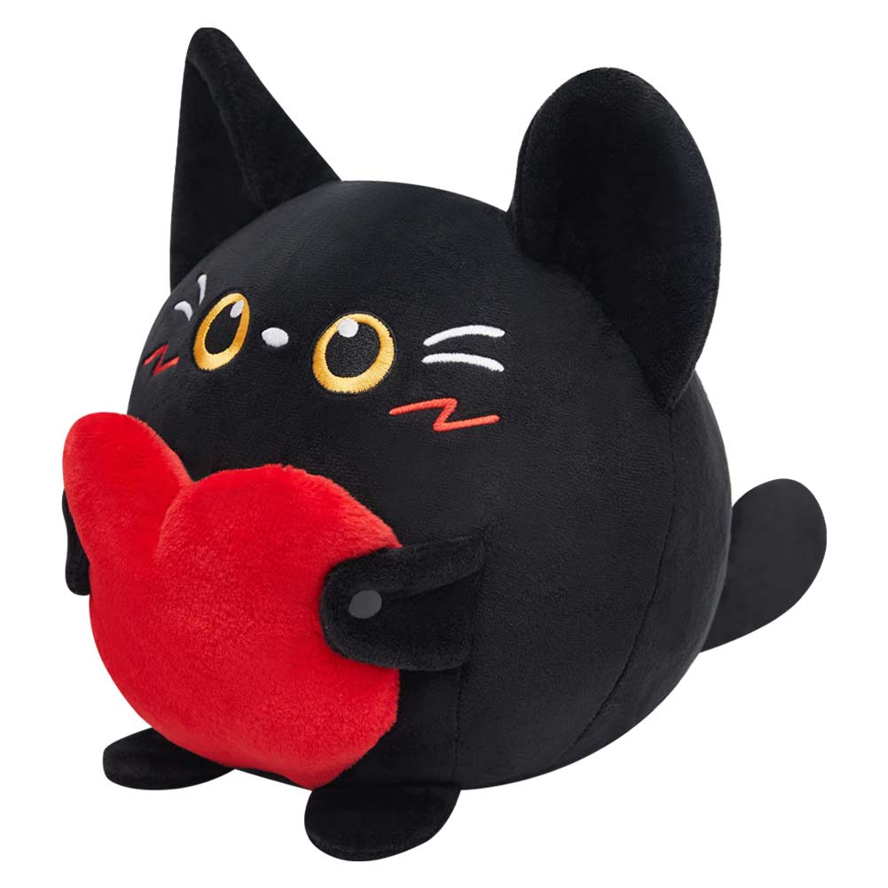 27CM OLAOLA Original Cute Black Cat Heart Dolls Soft Stuffed Dolls Animals Plush Toys Valentine Plushies Birthday Gift