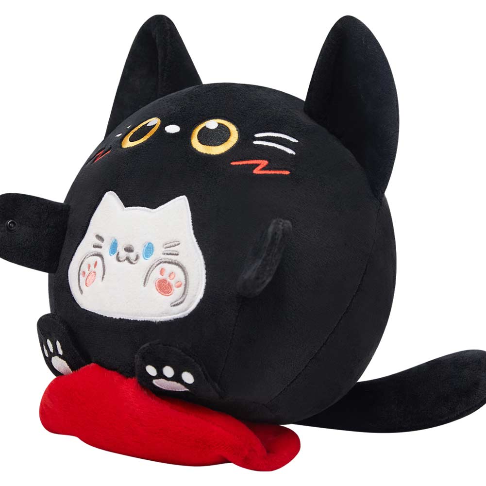 27CM OLAOLA Original Cute Black Cat Heart Dolls Soft Stuffed Dolls Animals Plush Toys Valentine Plushies Birthday Gift