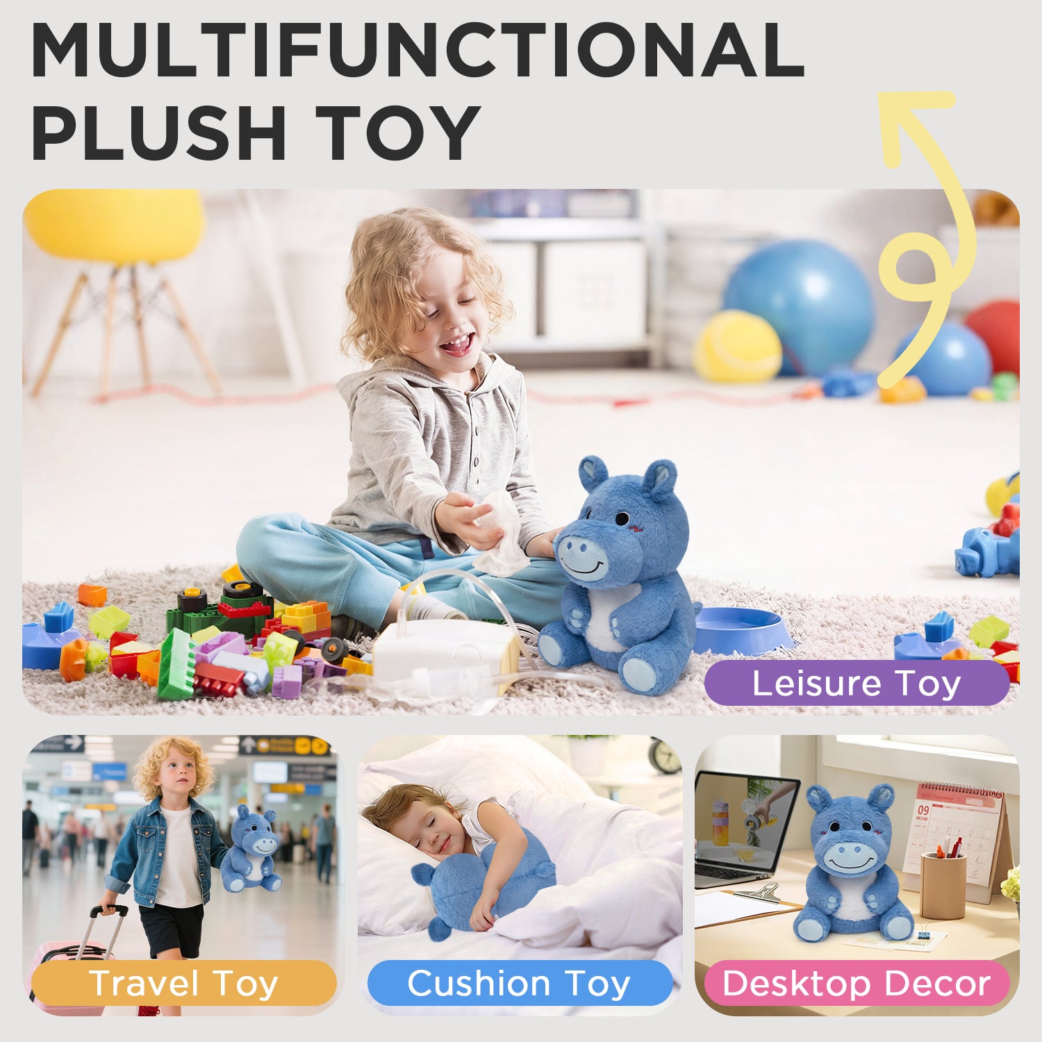 32CM OLAOLA Hippopotamus Original Plush Toys Soft Stuffed Dolls Animals Plushies Birthday Gift