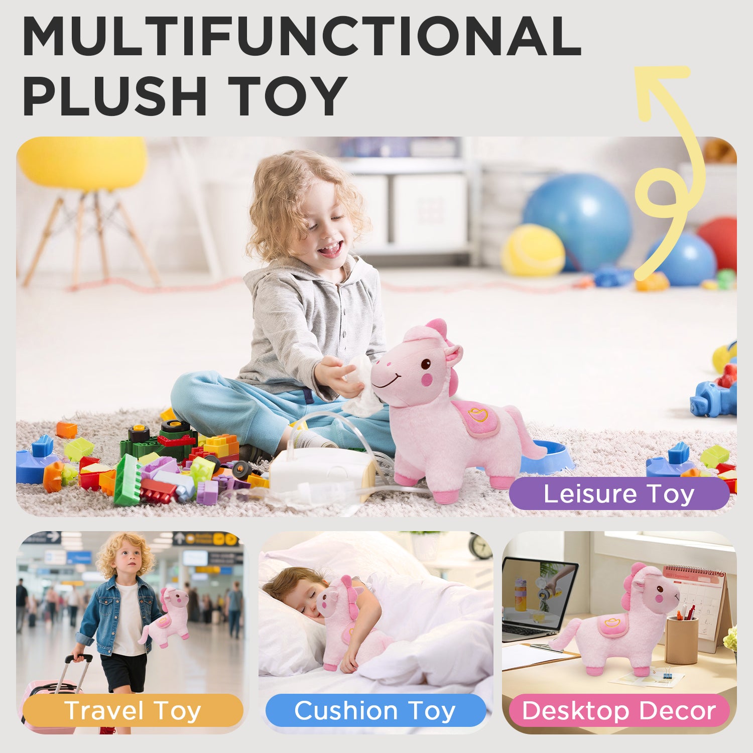 32CM OLAOLA Horse Stuffed Animal Plush Toy Soft Doll Pillow Plushies Birthday Christmas Gift