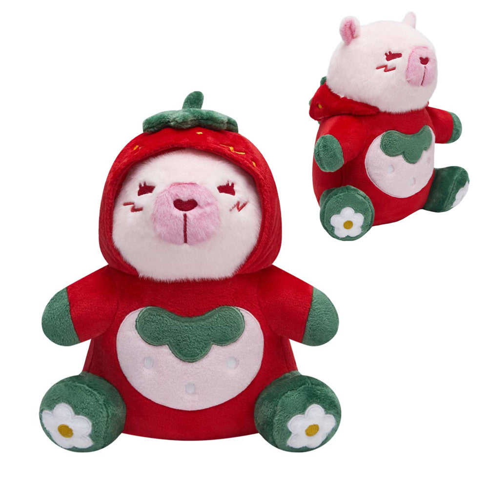 32CM OLAOLA Kawaii Strawberry Capybara Dinosaur Original Plush Toys Soft Stuffed Dolls Animals Dino Plushies Birthday Gift
