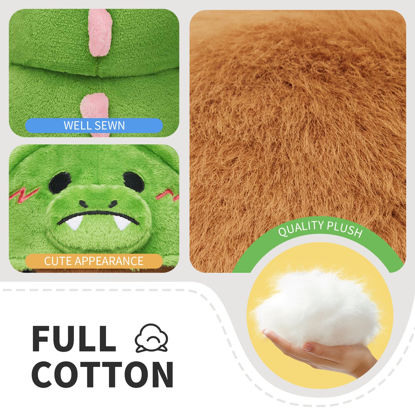 32CM OLAOLA Original Cute Capybara Dinosaur Dolls Soft Stuffed Dolls Animals Plush Toys Dino Plushies Birthday Gift