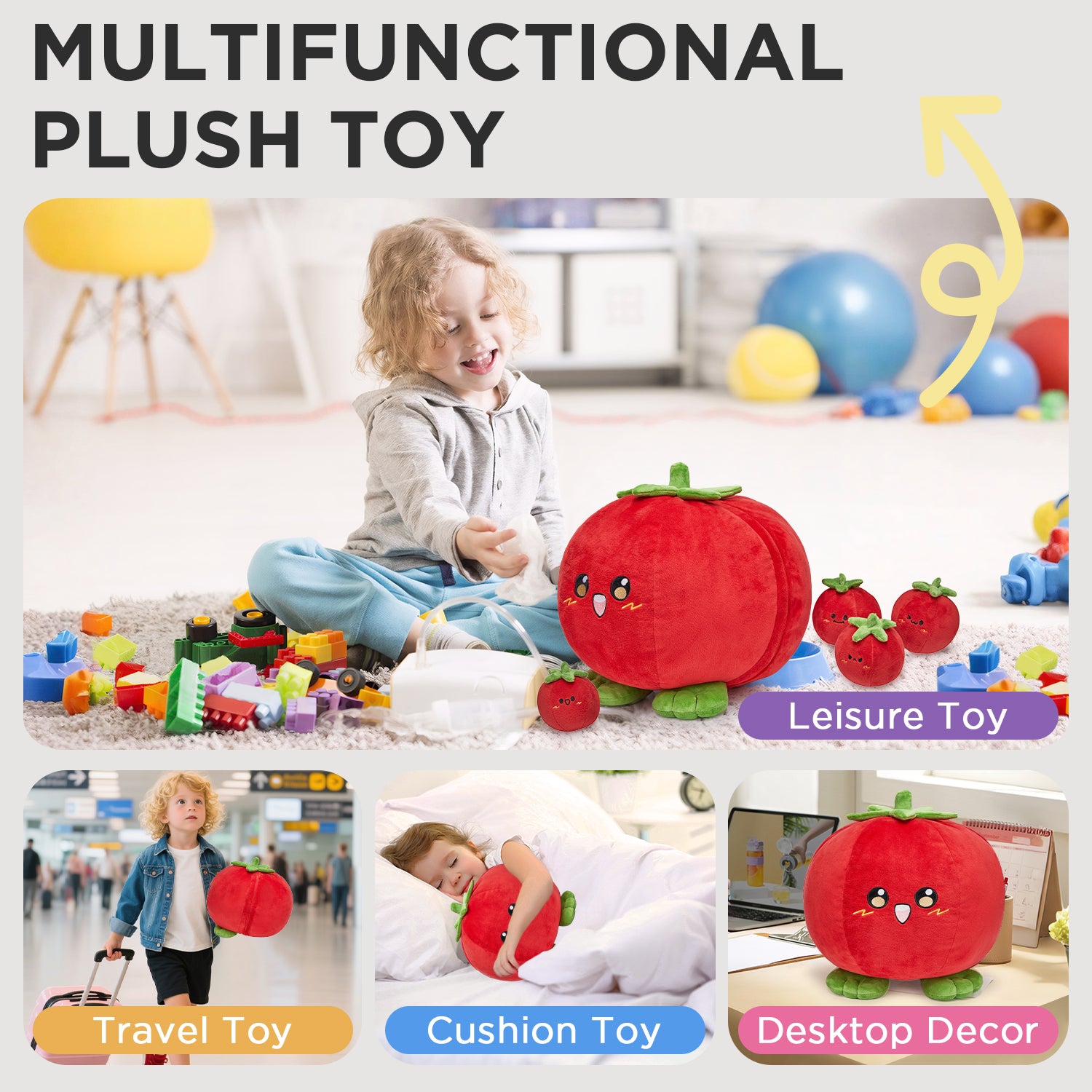 32CM OLAOLA Tomato Plush Toys Soft Stuffed Dolls Animals Plushies Birthday Gift