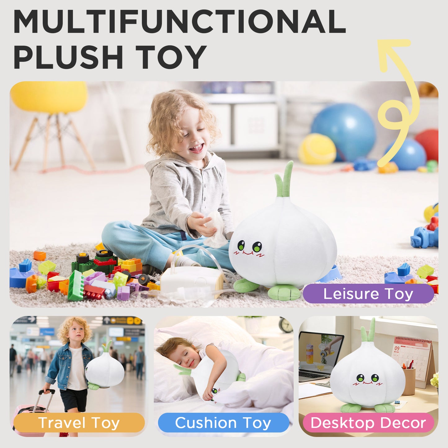 35CM OLAOLA Garlic Original Plush Toys Soft Stuffed Animals Dolls Plushies Birthday Halloween Gift