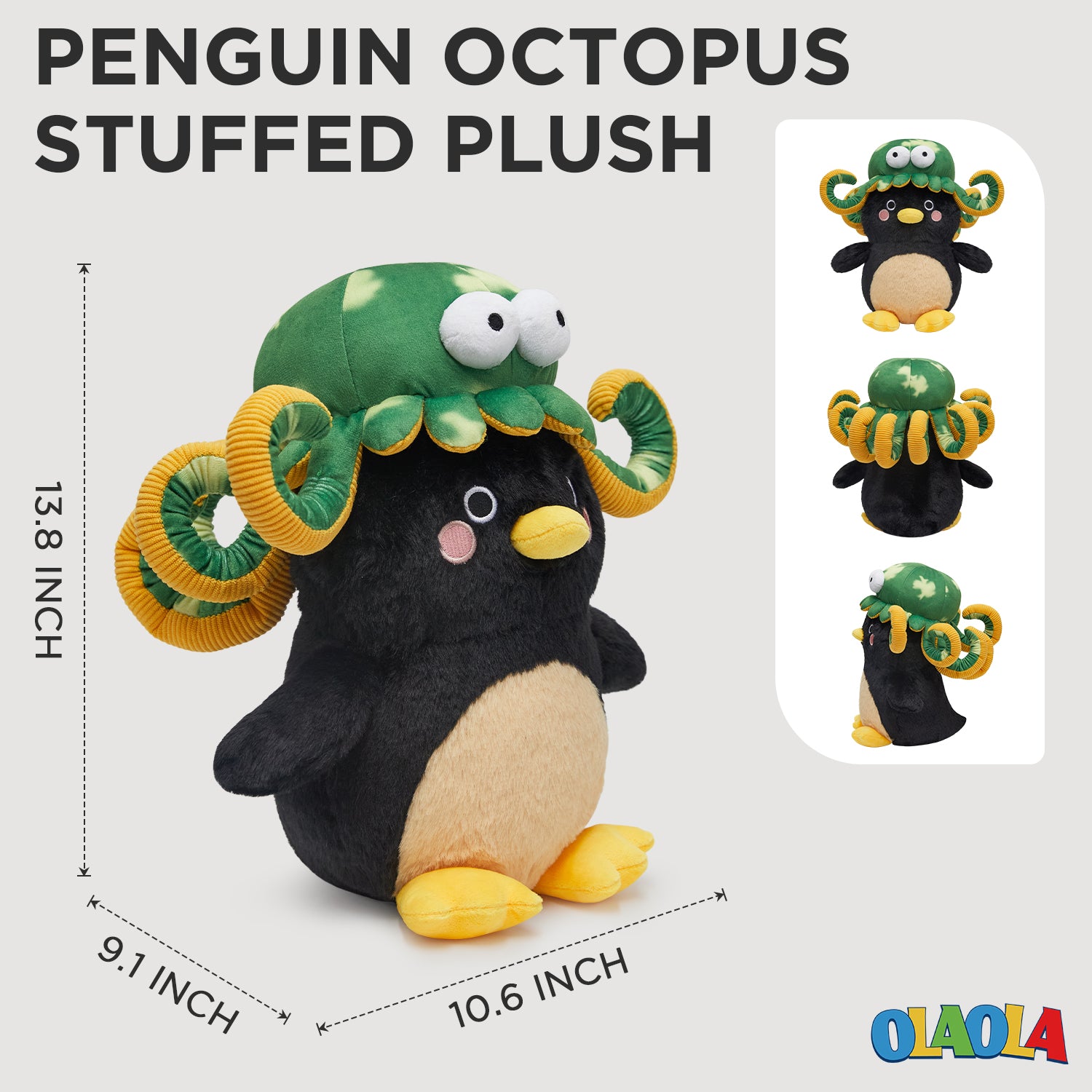 35CM OLAOLA Penguin Octopus Cosplay Plush Toys Cartoon Soft Stuffed Dolls Mascot Birthday Xmas Gift
