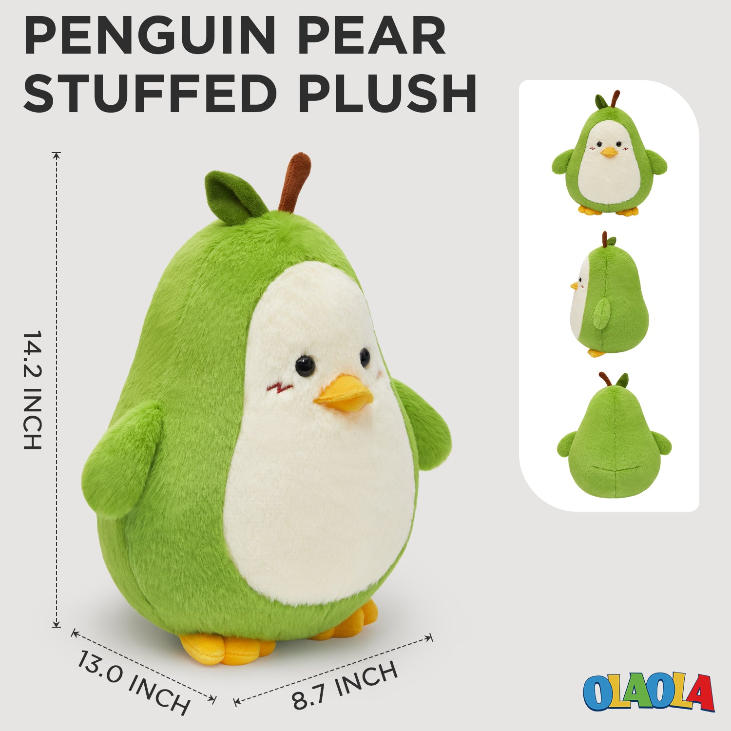 36CM OLAOLA Penguin Pear Cute Stuffed Animals Plush Toy Soft Doll Pillow Plushies For Kids Adults Birthday Gift