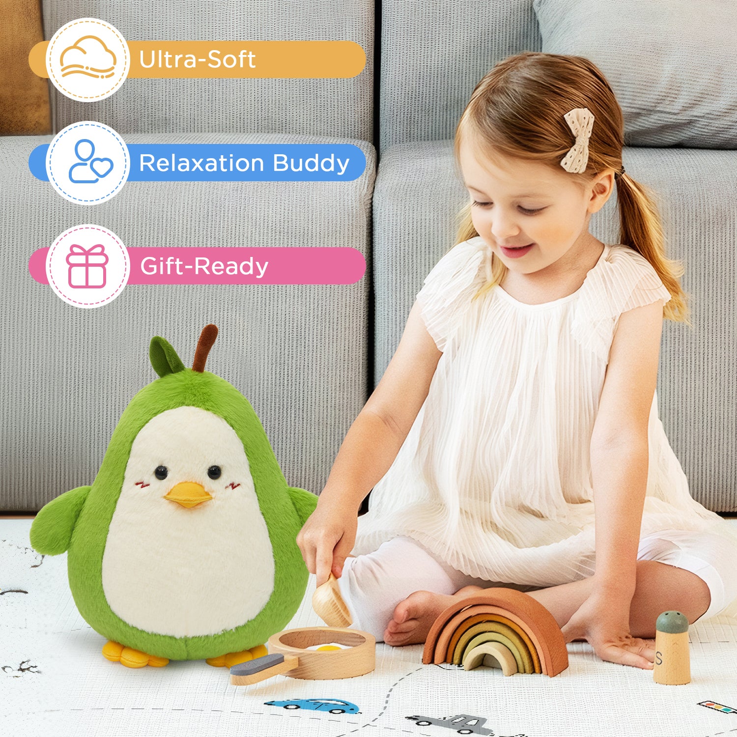 36CM OLAOLA Penguin Pear Cute Stuffed Animals Plush Toy Soft Doll Pillow Plushies For Kids Adults Birthday Gift