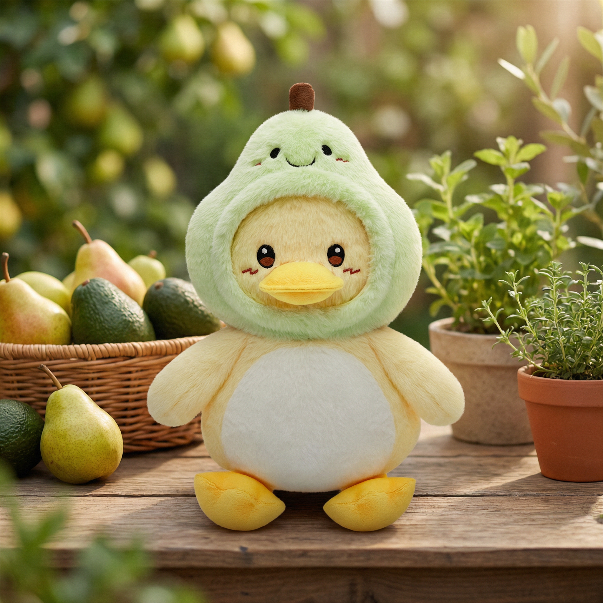 37CM OLAOLA Pear Duck Original Plush Toys Soft Stuffed Dolls Animals Plushies Birthday Gift