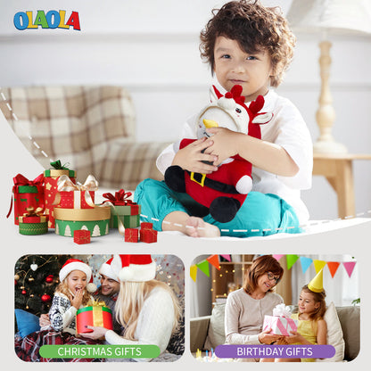 38CM OLAOLA Snowman With Reindeer Suit Plush Toys Plushies Soft Stuffed Dolls Animals Toys Christmas Birthday Gift